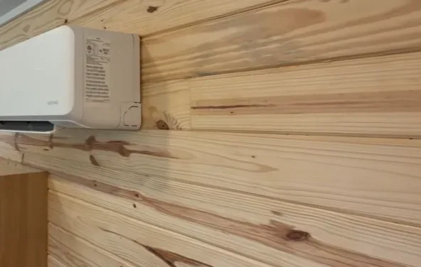 Natural pine interior wall cladding