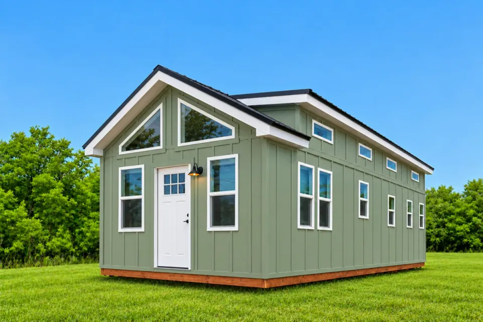 Trailblazer tiny home in Clary Sage without a porch
