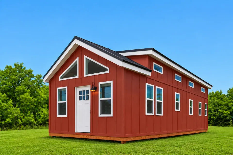 Trailblazer tiny home in Red Barn without a porch