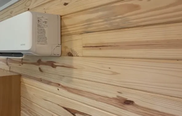 Natural pine interior wall cladding