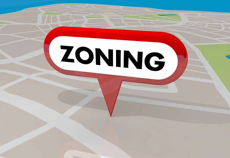 Zoning map marker illustration