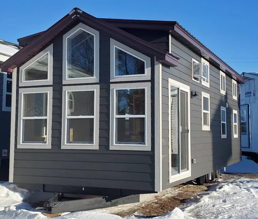 A professionally built park model tiny home