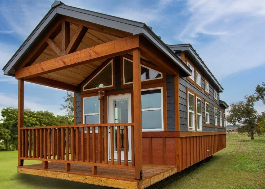 A park model tiny home built for Wyoming's climate